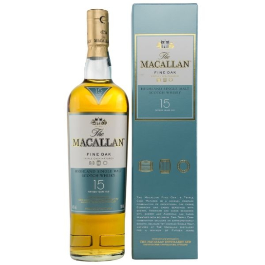 The Macallan Fine Oak 15 YО - малцово шотландско уиски 700ml - Шотландско уиски малцово - DrinkLink