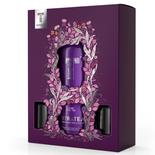 Tatratea Forest Fruit Tea с две шот чаши - ликьор 700ml - Ликьор - DrinkLink