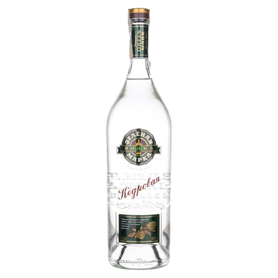 Зеленая марка Кедровая - водка 700ml - Руска водка - DrinkLink
