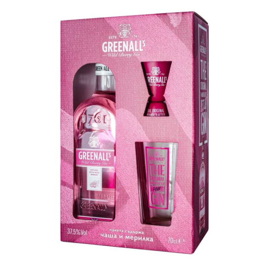 Greenall's Wildberry с чаша и джигър - джин 700ml - Джин - DrinkLink