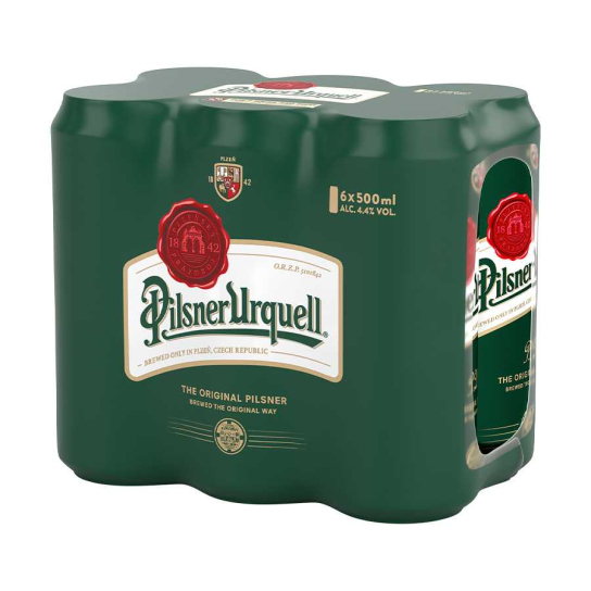 Pilsner Urquell 5+1 - бира кен 500ml x 6 бр. - Бира - DrinkLink