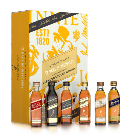 Johnnie Walker Calendar 12x50ml - Шотландско уиски бленд - DrinkLink