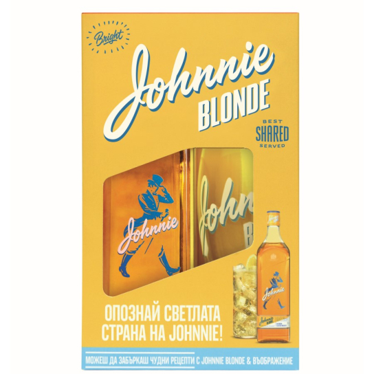 Johnnie Blonde + чаша - Шотландско уиски бленд - DrinkLink