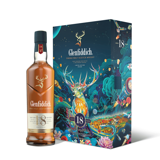 Glenfiddich 18 YO Limited Edition 2022  с 2 чаши - малцово шотландско уиски 700ml - Шотландско уиски малцово - DrinkLink