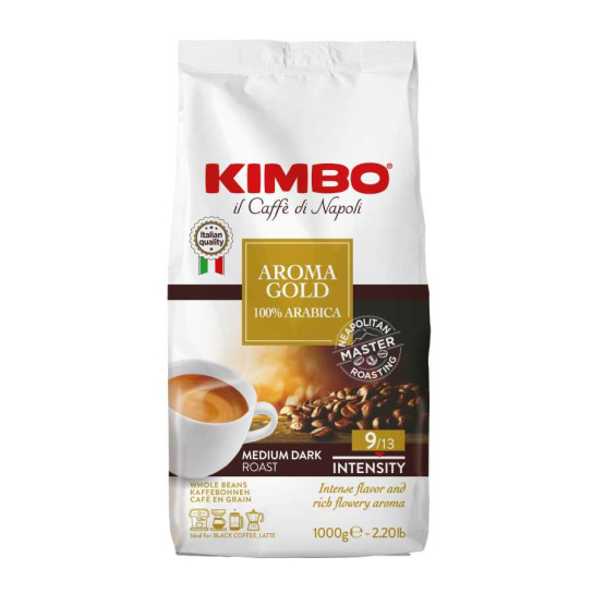 Kimbo Aroma Gold 100% Arabica - кафе на зърна 1kg - Кафе - DrinkLink