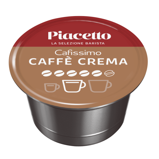 Piacetto Cafissimo Caffe Crema - кафе капсули 96 бр. - Кафе - DrinkLink