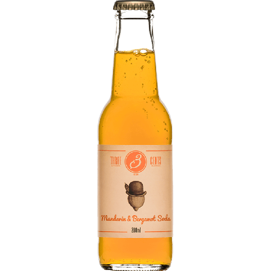 Three Cents Gentleman's Soda Mandarin & Bergamot 200ml -  - DrinkLink