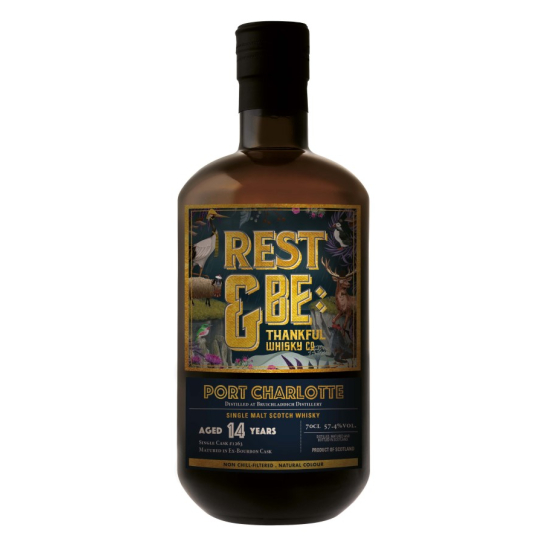 Rest & Be Thankful Port Charlotte Bourbon maturation 14 YO 2009 - малцово шотландско уиски 700ml - Шотландско уиски малцово - DrinkLink