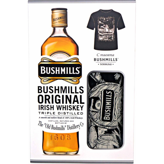 Bushmills with T-shirt - Ирландско уиски смесено - DrinkLink