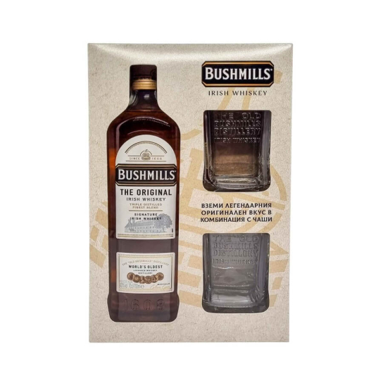 Bushmills 700 mI with 2 glasses - Ирландско уиски смесено - DrinkLink