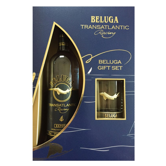 Beluga Transatlantic - подаръчен комплект с чаша - Руска водка - DrinkLink