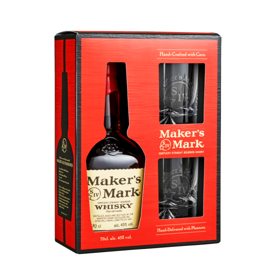 Maker’s Mark + 2 чаши - Американско уиски бърбън - DrinkLink