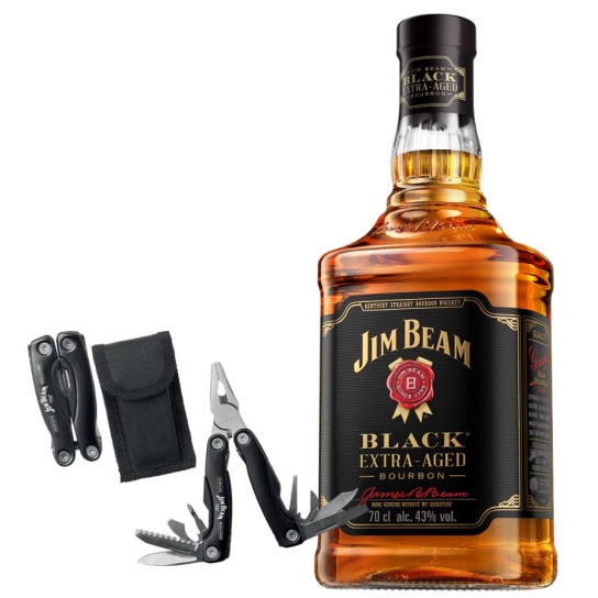 Jim Beam Black 6 YO + multi-tool - Американско уиски бърбън - DrinkLink