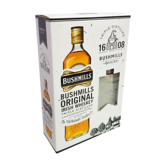 Bushmills with flask - Ирландско уиски смесено - DrinkLink