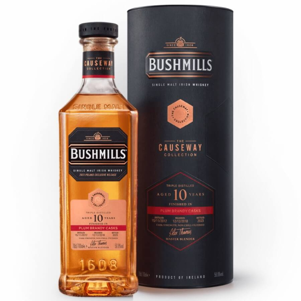 Bushmills 10 YO Plum Brandy Cask - малцово ирландско уиски 700ml main product photo