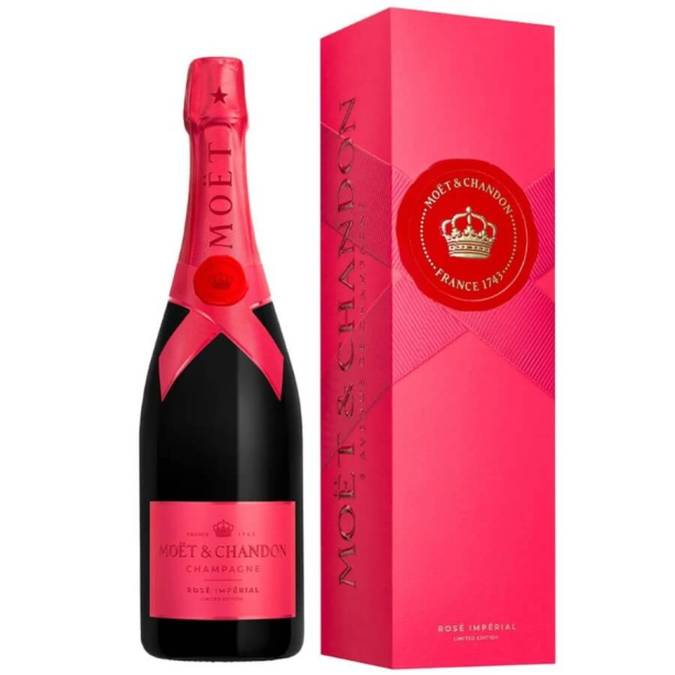 Moet & Chandon Rose Imperial празнична бутилка с кутия - шампанско 750ml main product photo