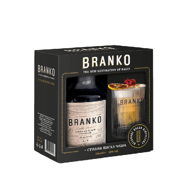 Branko Премиум Сливова с чаша - ракия 700ml main product photo