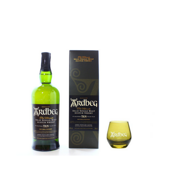 Ardbeg 10 Years Old с чаша - малцово шотландско уиски 700ml main product photo