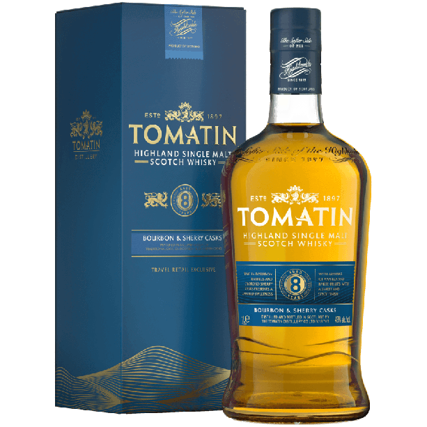 Tomatin 8 YO - малцово шотландско уиски 1L main product photo