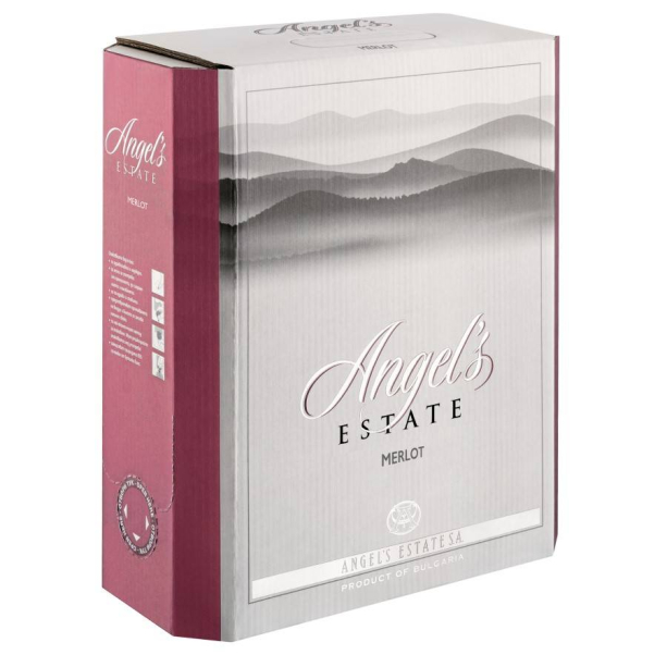 Angel's Estate Merlot box - червено вино 3L main product photo
